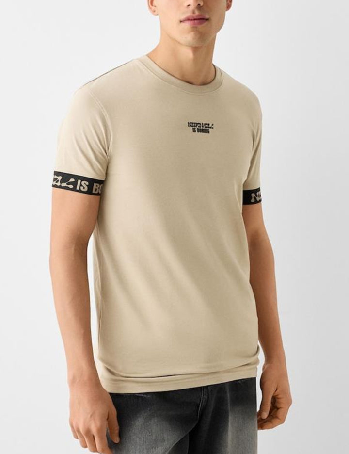 Bershka póló, bézs