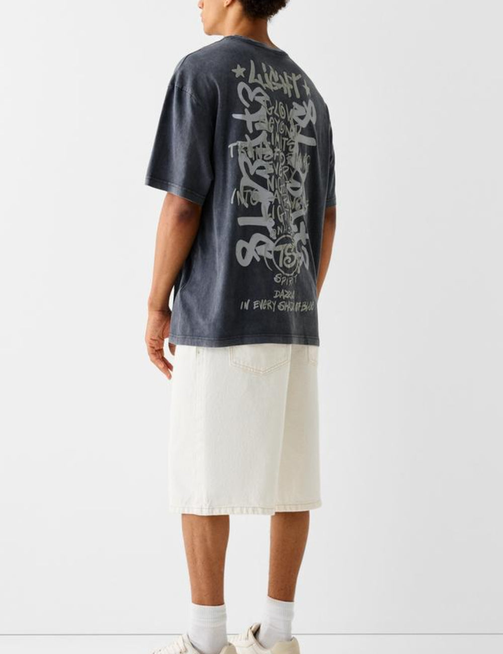 Tricou Bershka, gri