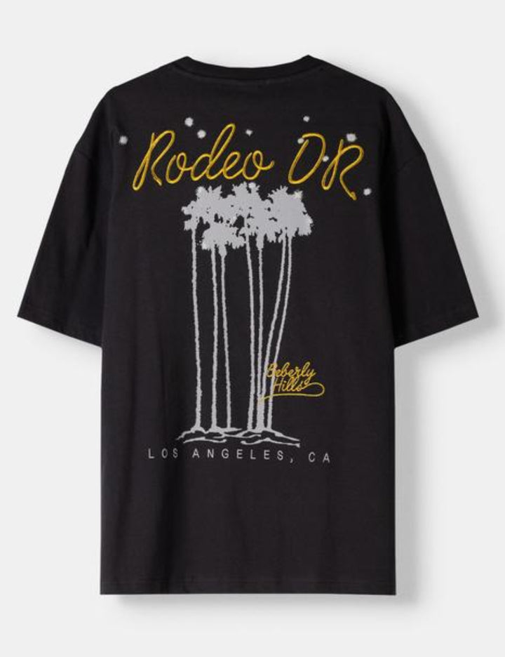 Bershka póló, fekete