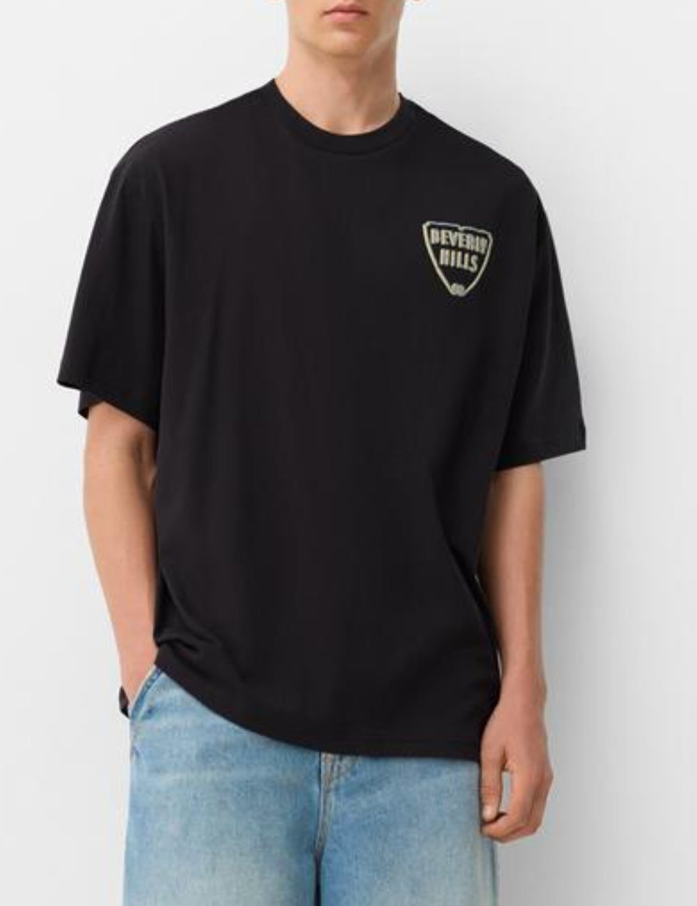 Bershka póló, fekete