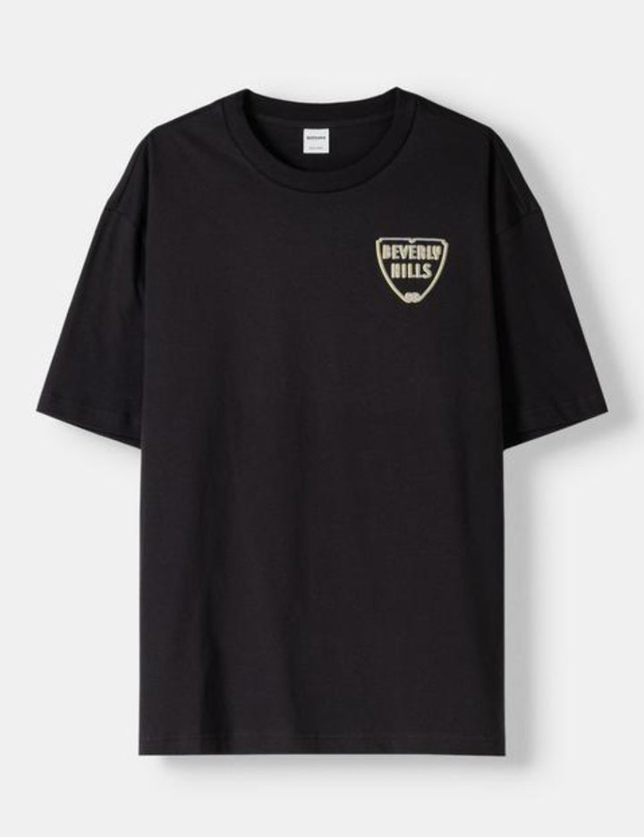Bershka póló, fekete