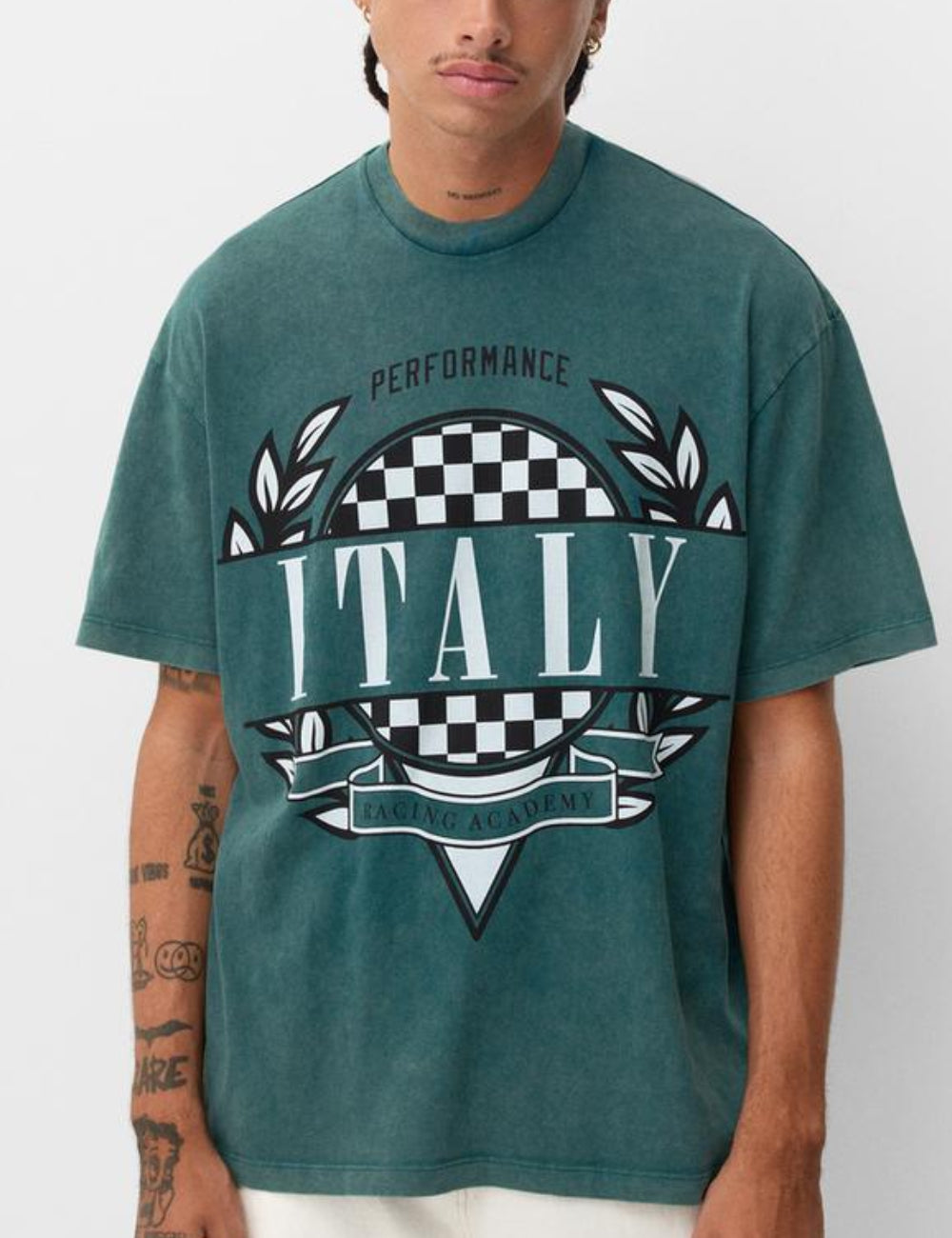 Tricou Bershka, verde