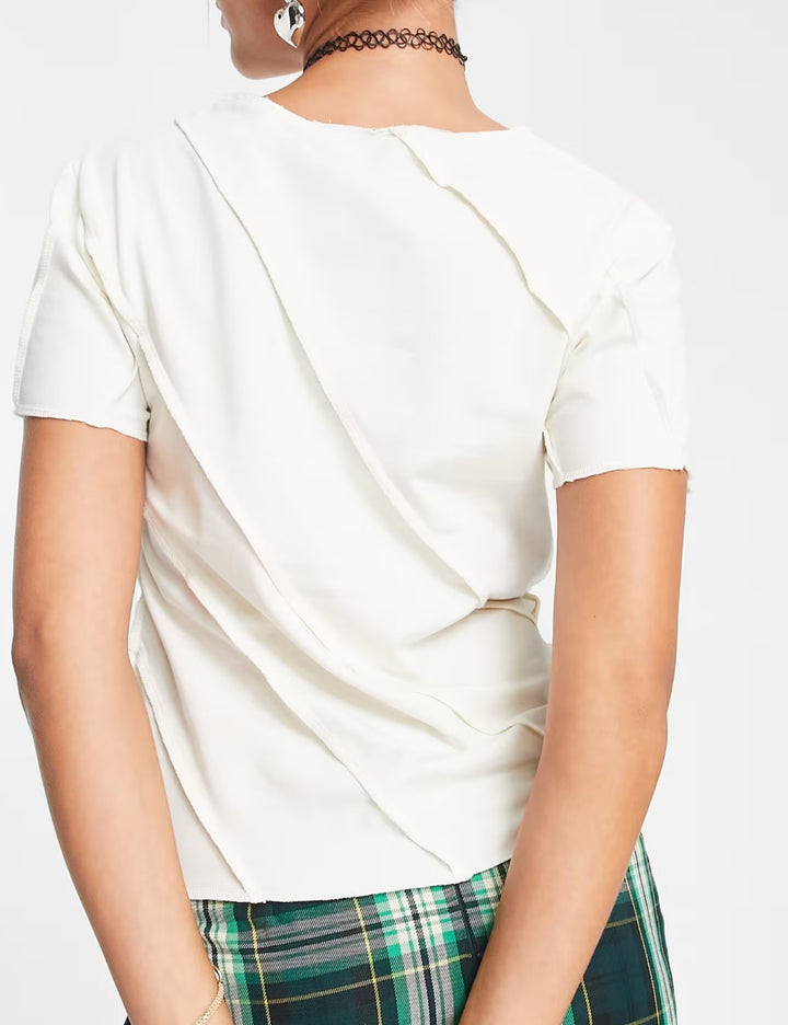 Tricou COLLUSION, crem