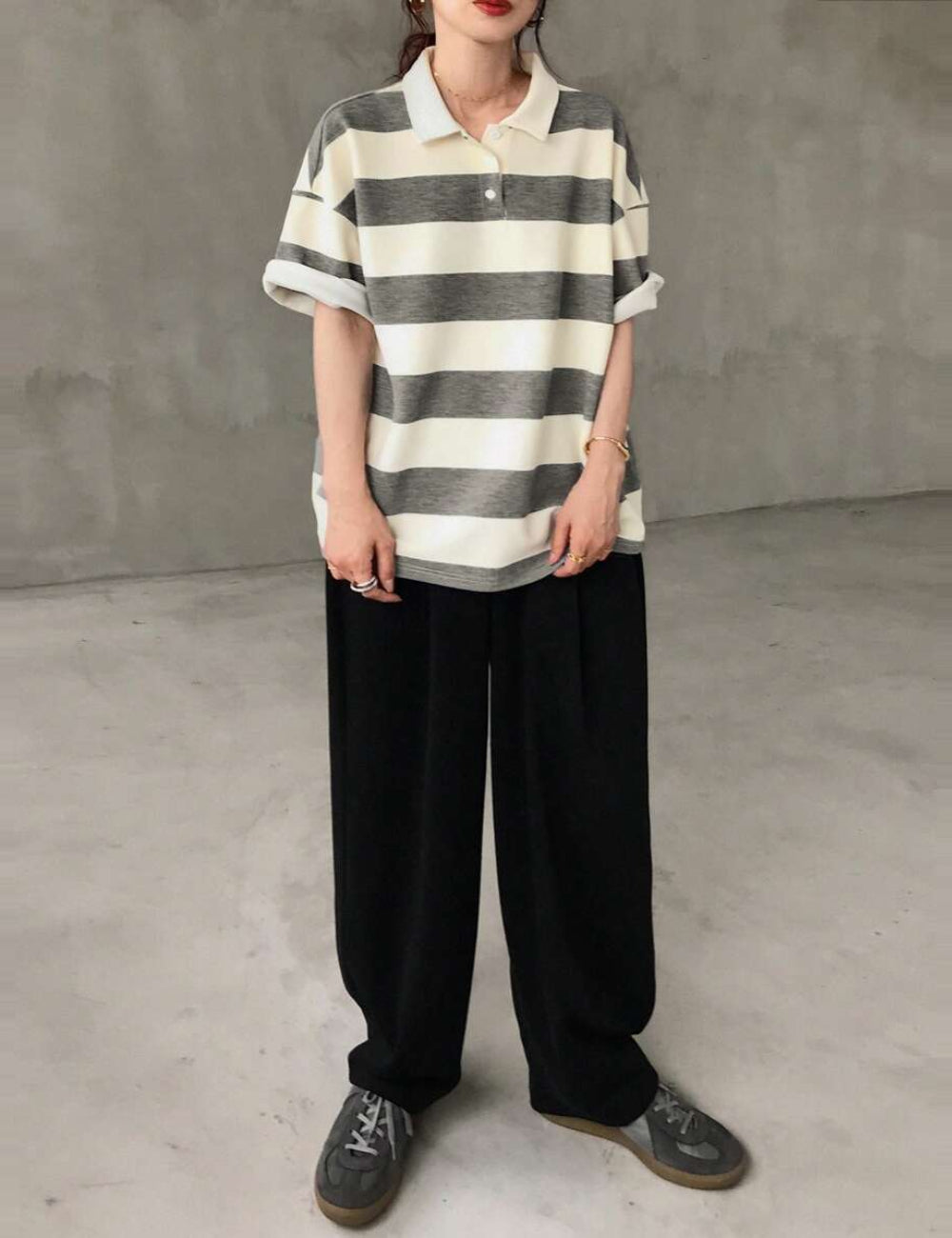 SHEIN barna galléros póló