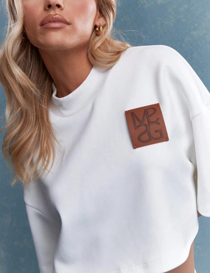 Shein Missguided póló, fehér