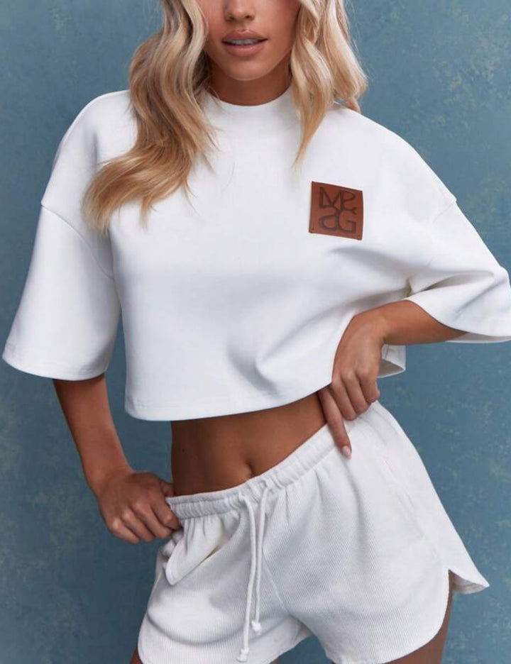 Shein Missguided póló, fehér
