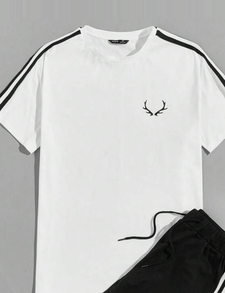 Shein MANFINITY póló, fehér