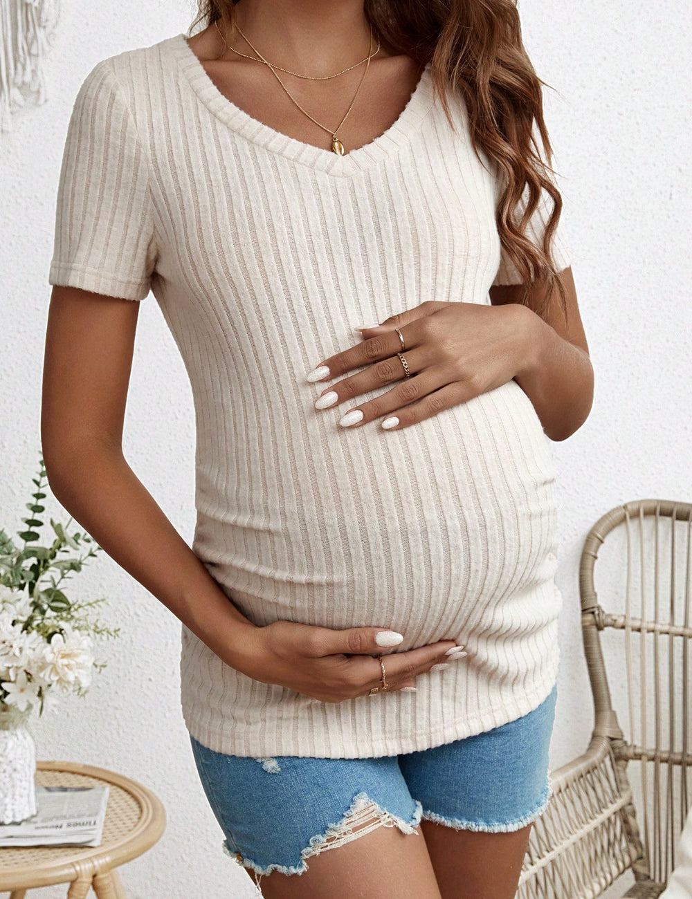 Tricou Shein, bej