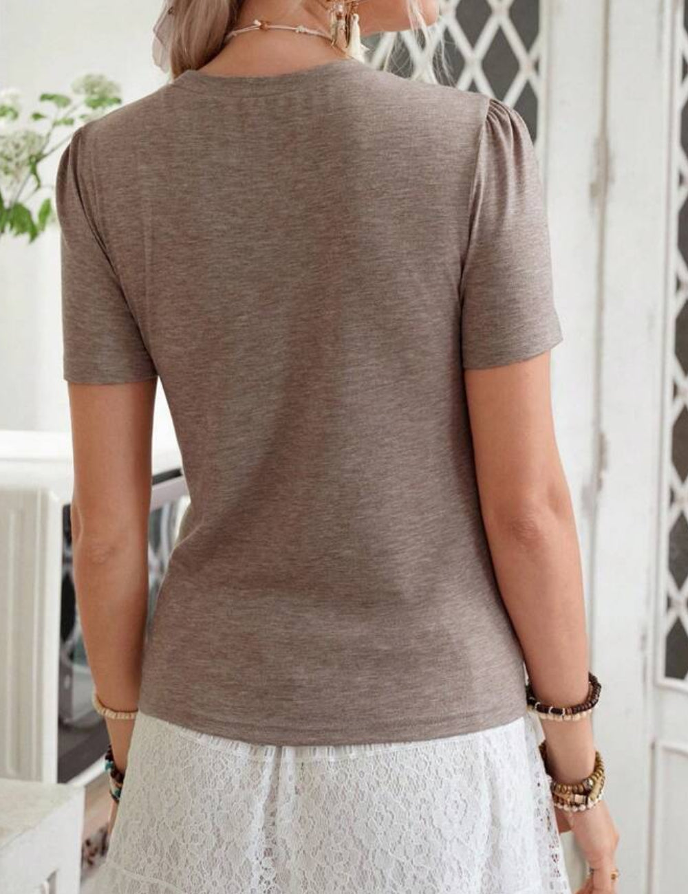 Tricou Shein, bej