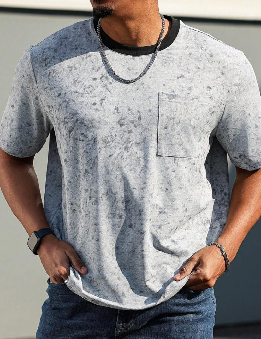 Tricou Shein MANFINITY, gri