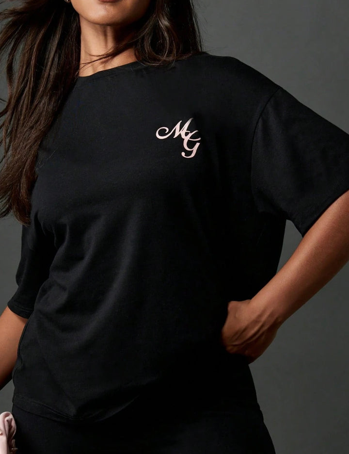 Shein Missguided fekete póló