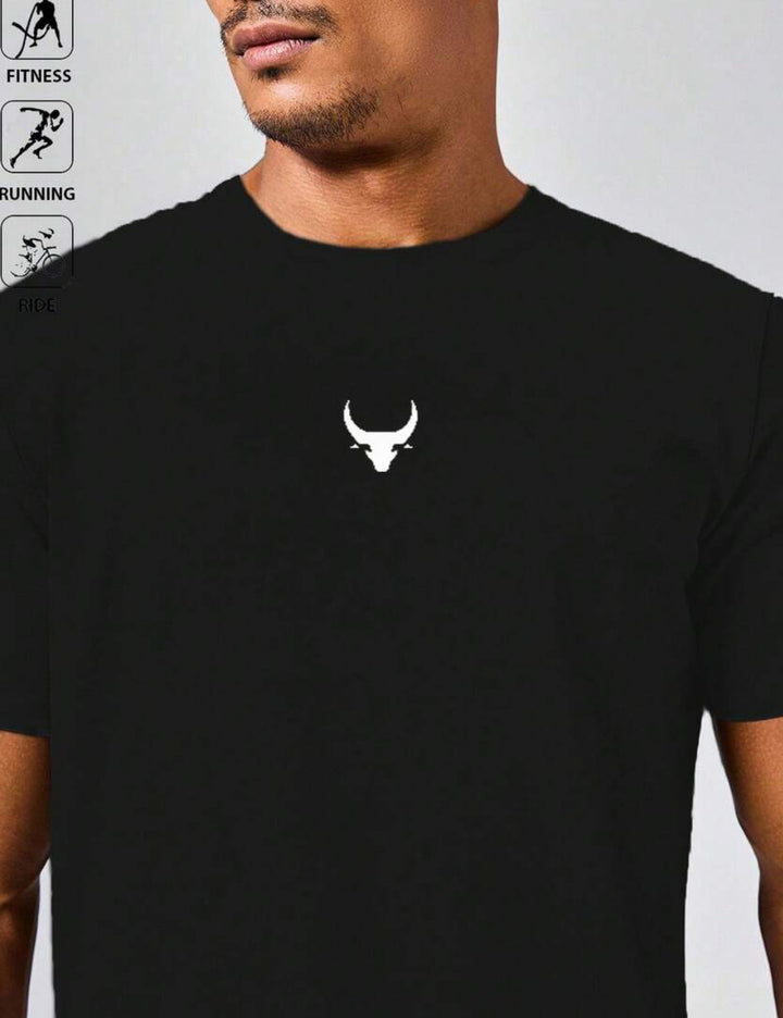 Shein MANFINITY fekete póló