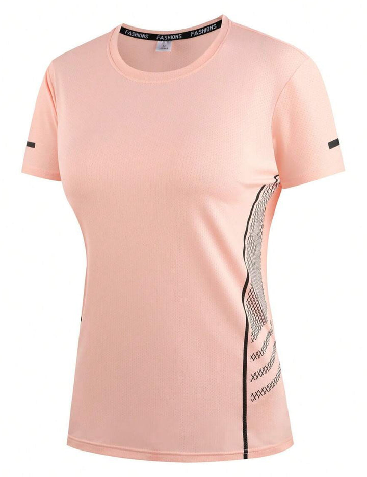 Shein Curve+ póló, rózsaszín