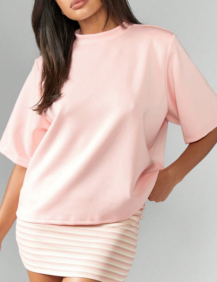 Shein Missguided póló, rózsaszín