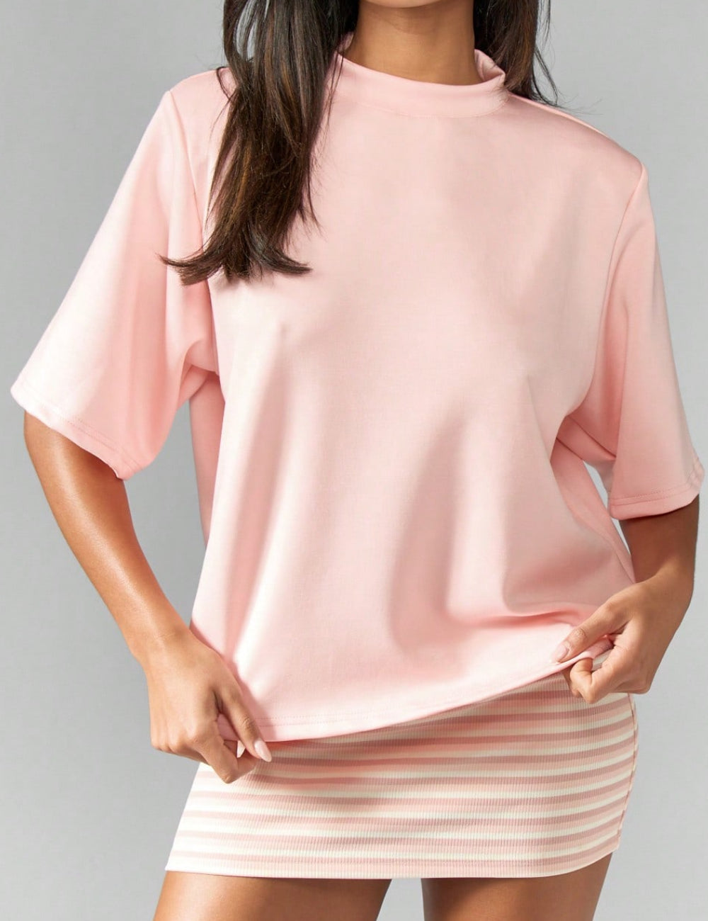 Shein Missguided póló, rózsaszín