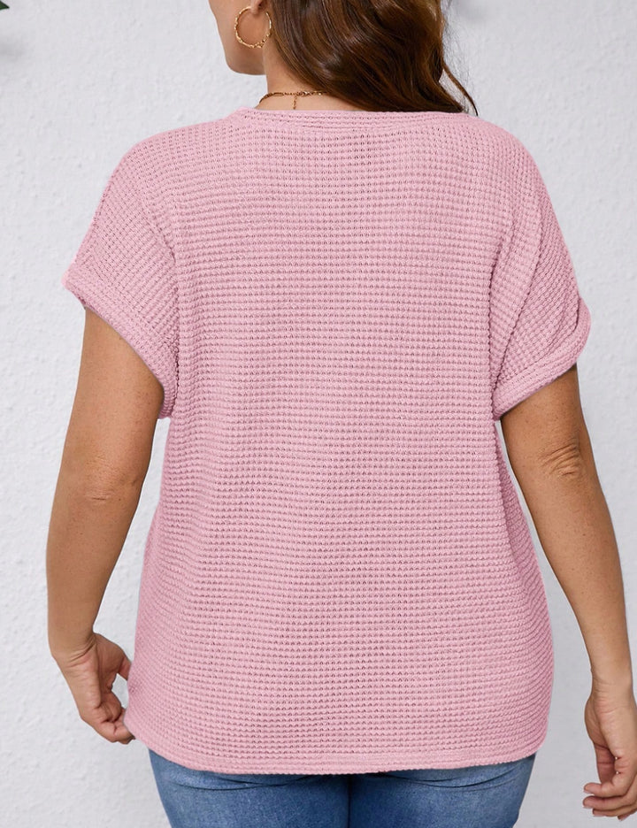 Shein Curve+ póló, rózsaszín