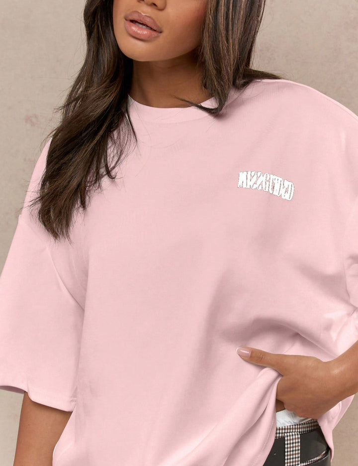 Shein Missguided póló, rózsaszín