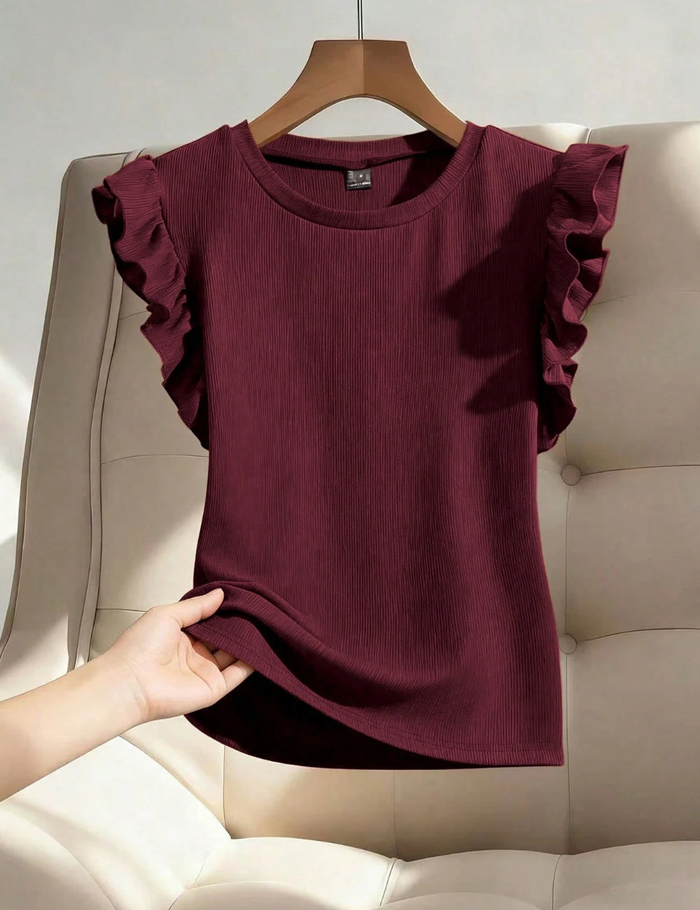 Tricou Shein, vișiniu
