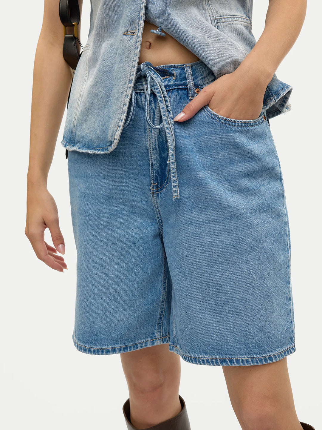 VERO MODA farmer rövidnadrág, kék