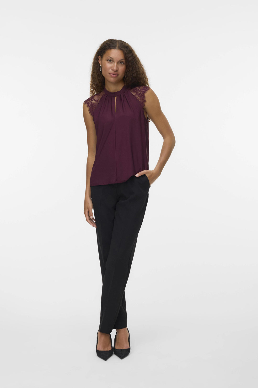 VERO MODA felső, bordó
