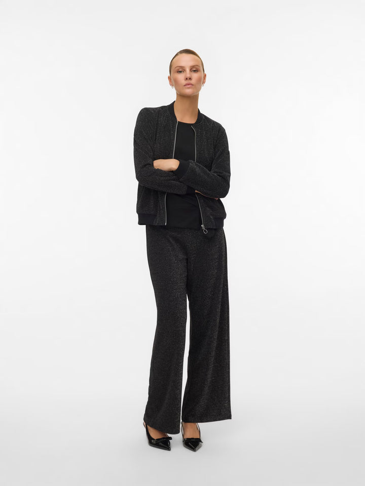 Vero Moda cipzáras blúz, fekete