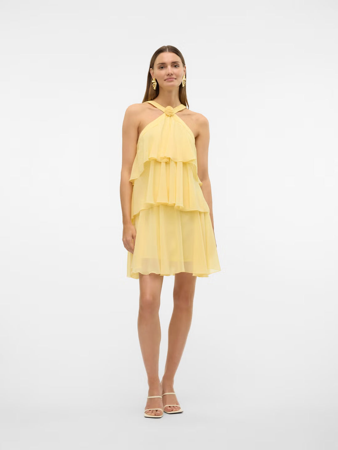 VERO MODA miniruha, sárga
