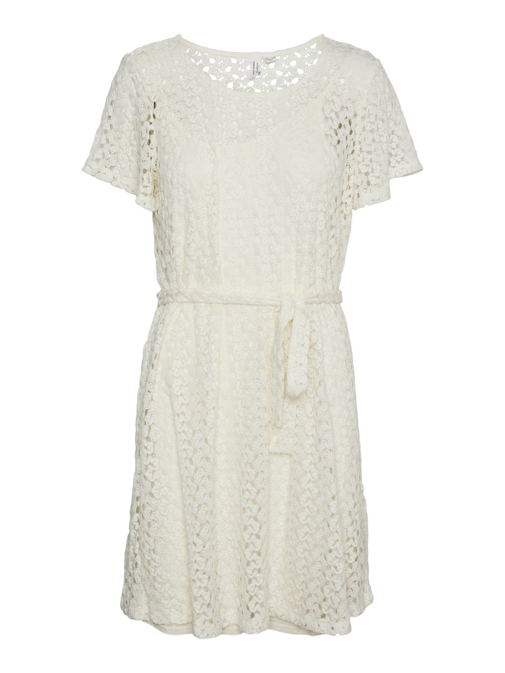 VERO MODA krém mini ruha