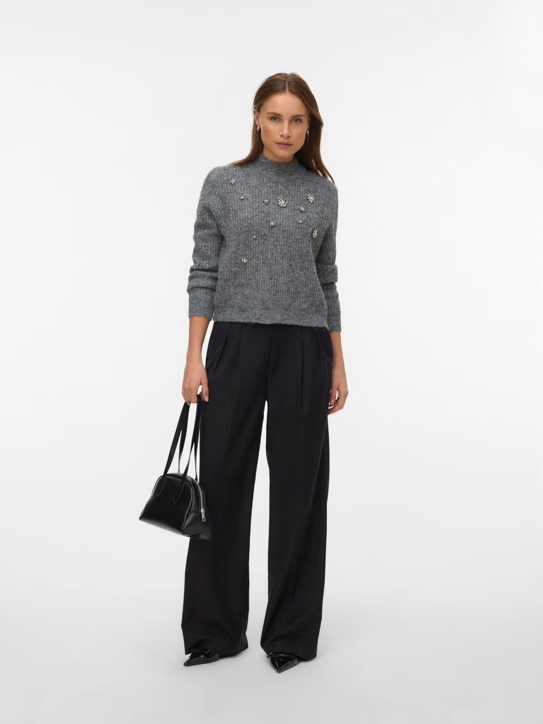 Pulóver VERO MODA, szürke