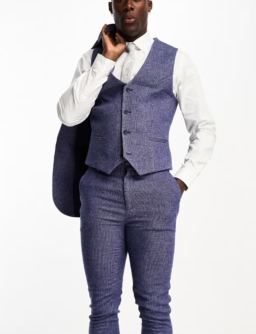 ASOS öltöny mellény, sötétkék