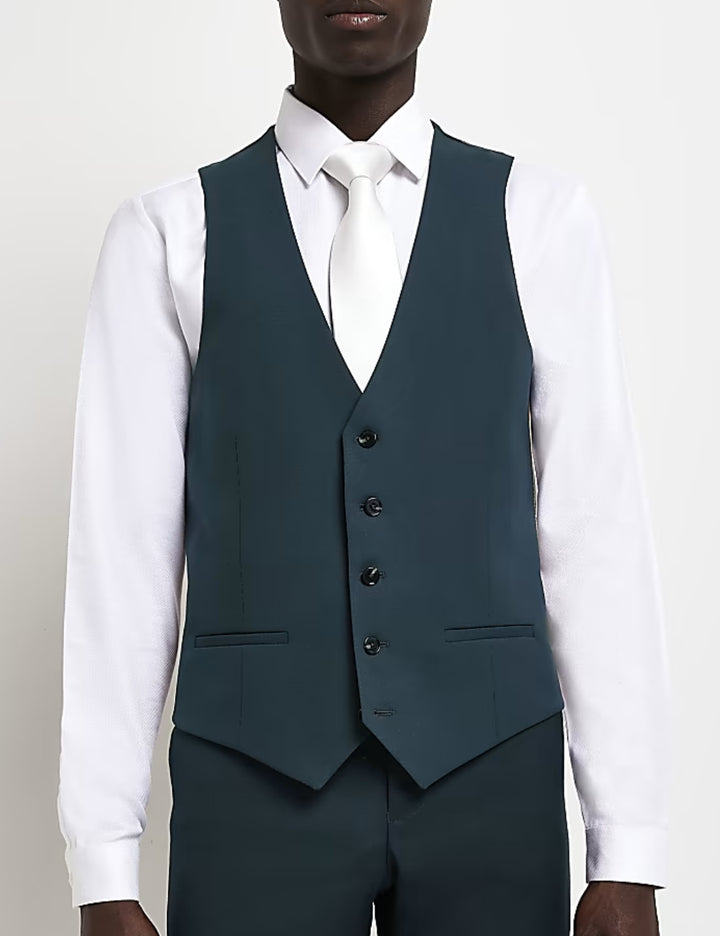 River Island zöld öltöny mellény