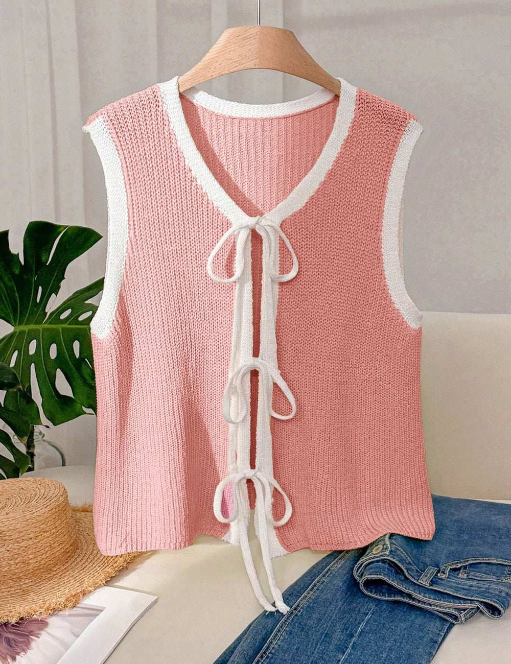 Shein Curve+ mellény, rózsaszín