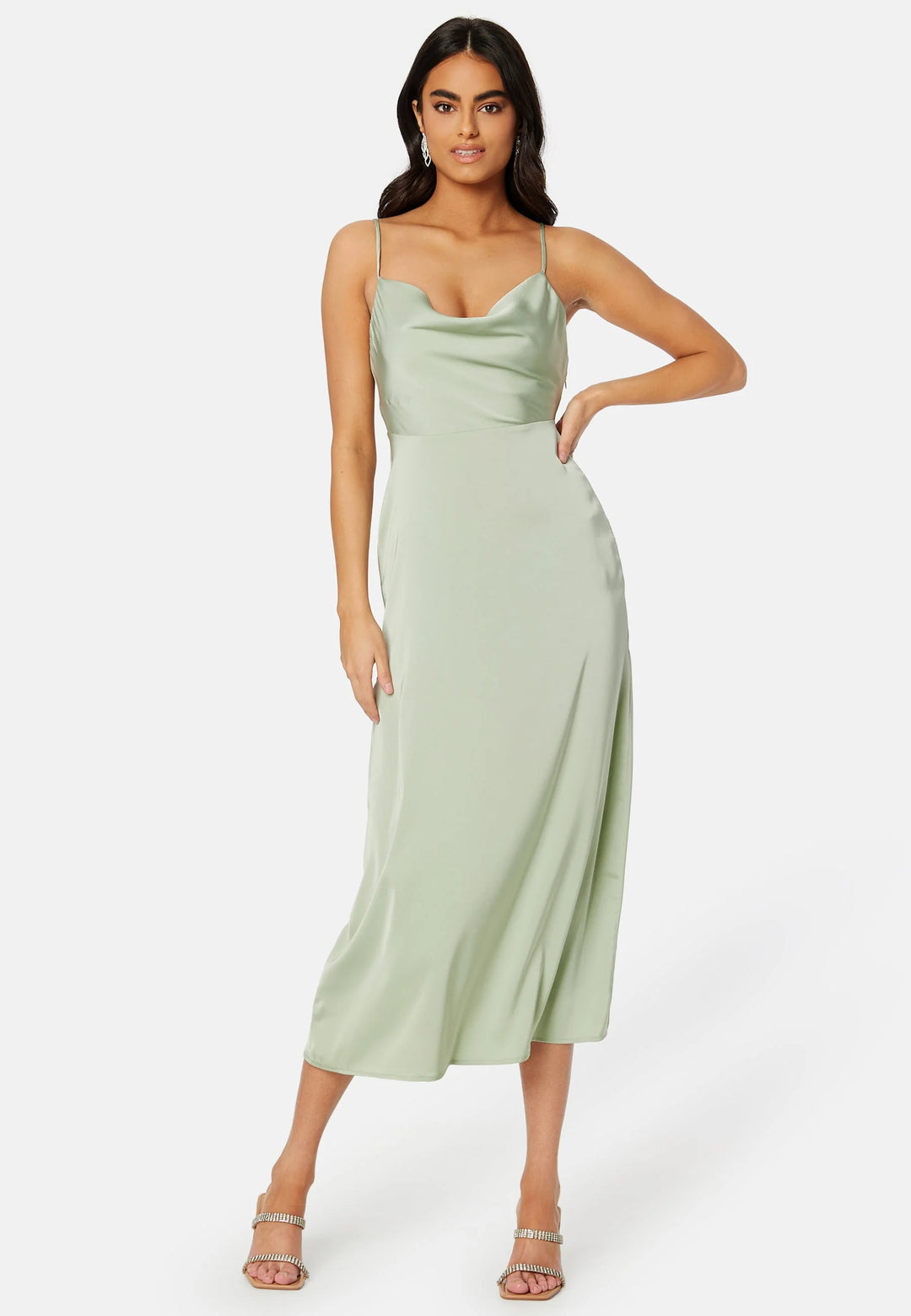 Rochie midi VILA, verde